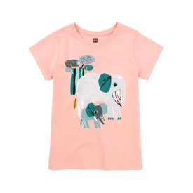 Batik Elephant Herd Graphic Tee