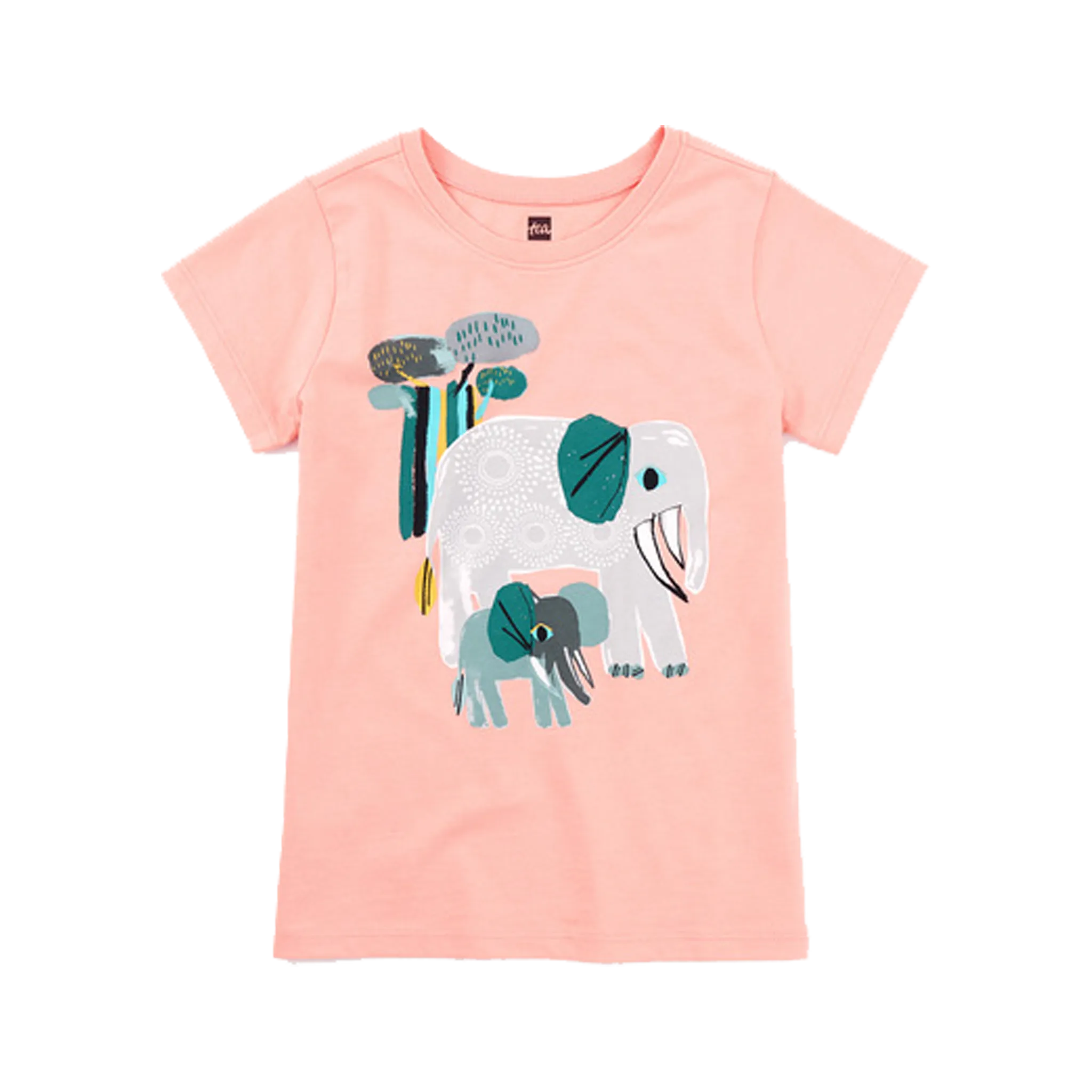 Batik Elephant Herd Graphic Tee