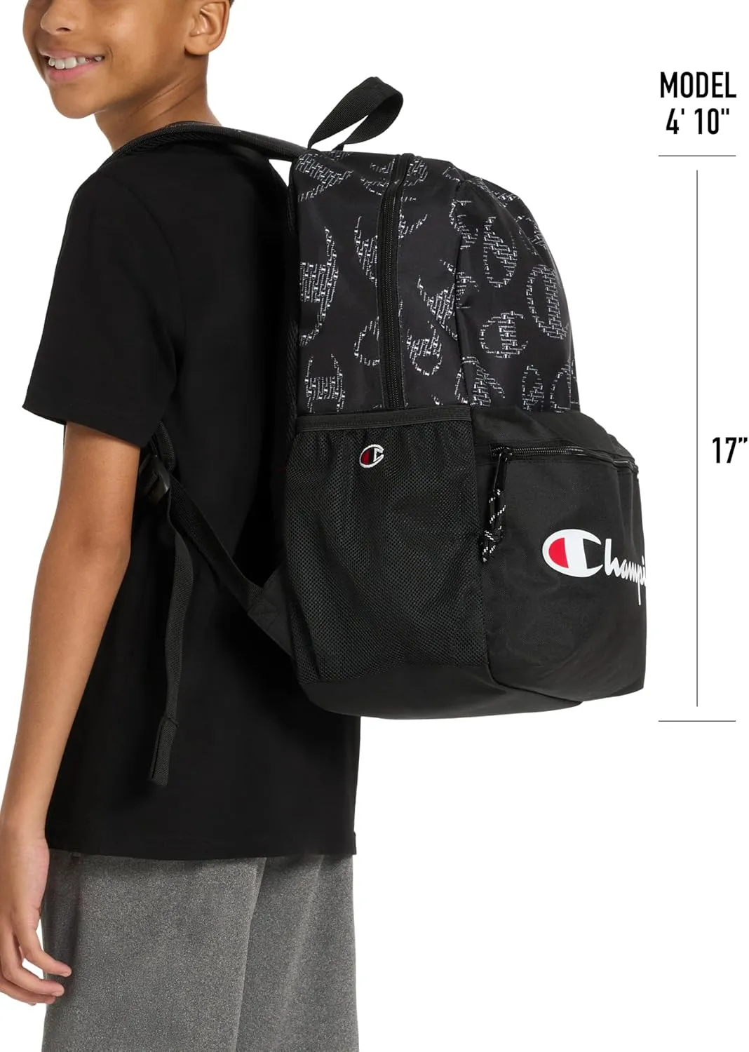 Champion Merit Backpack, Grey/White, One Size