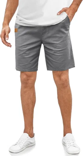 Comdecevis Mens Casual Shorts Stretch Waist Drawstring Summer Beach Twill Chino Golf Shorts