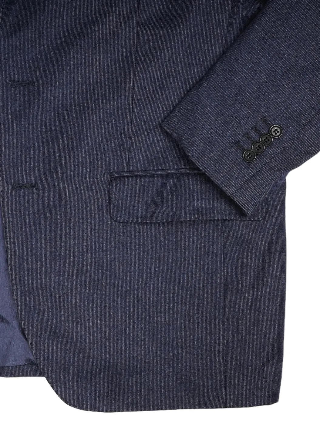 Del Mare - Navy Striped Loro Piana Flannel Wool/Cashmere Sports Jacket 50