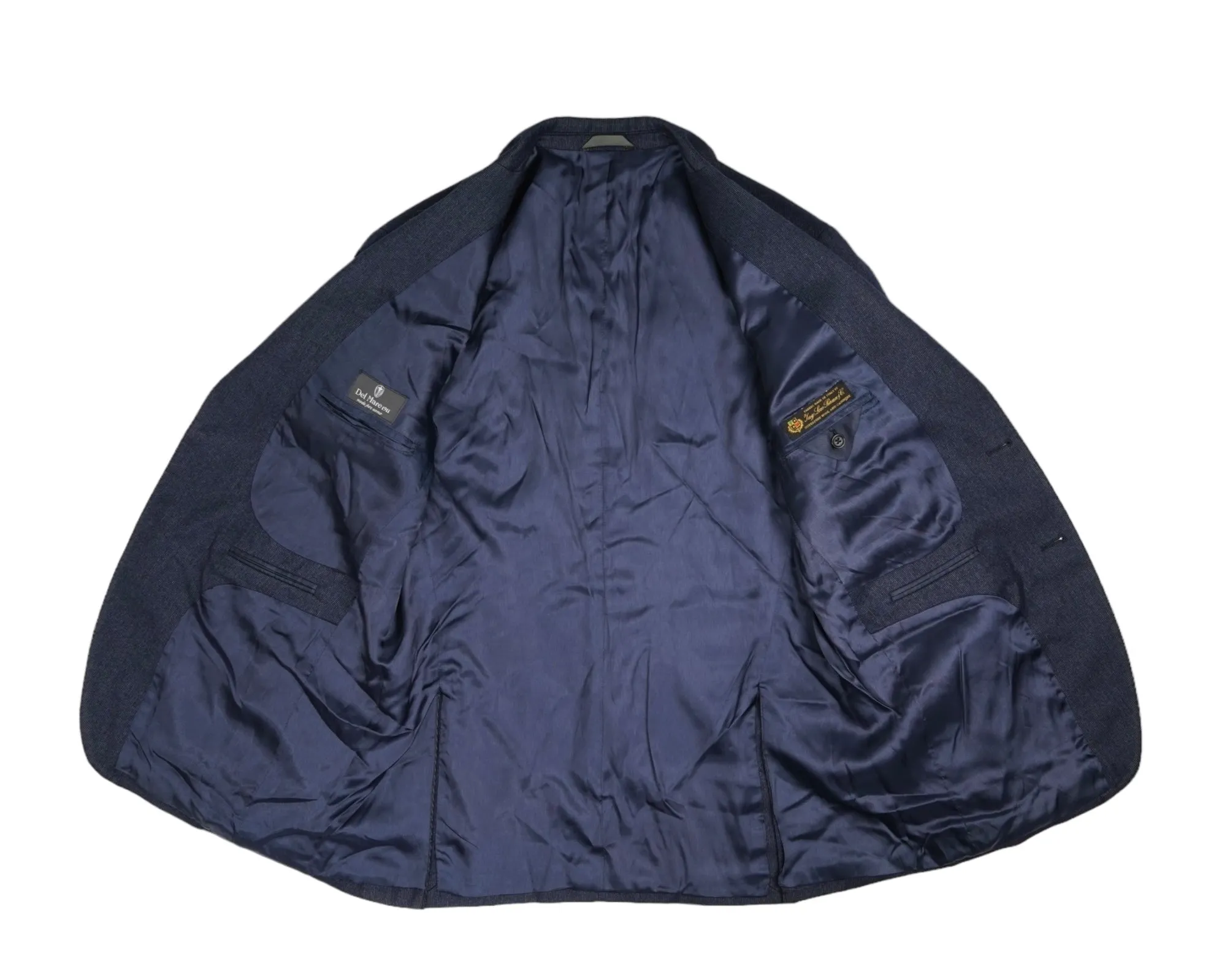 Del Mare - Navy Striped Loro Piana Flannel Wool/Cashmere Sports Jacket 50