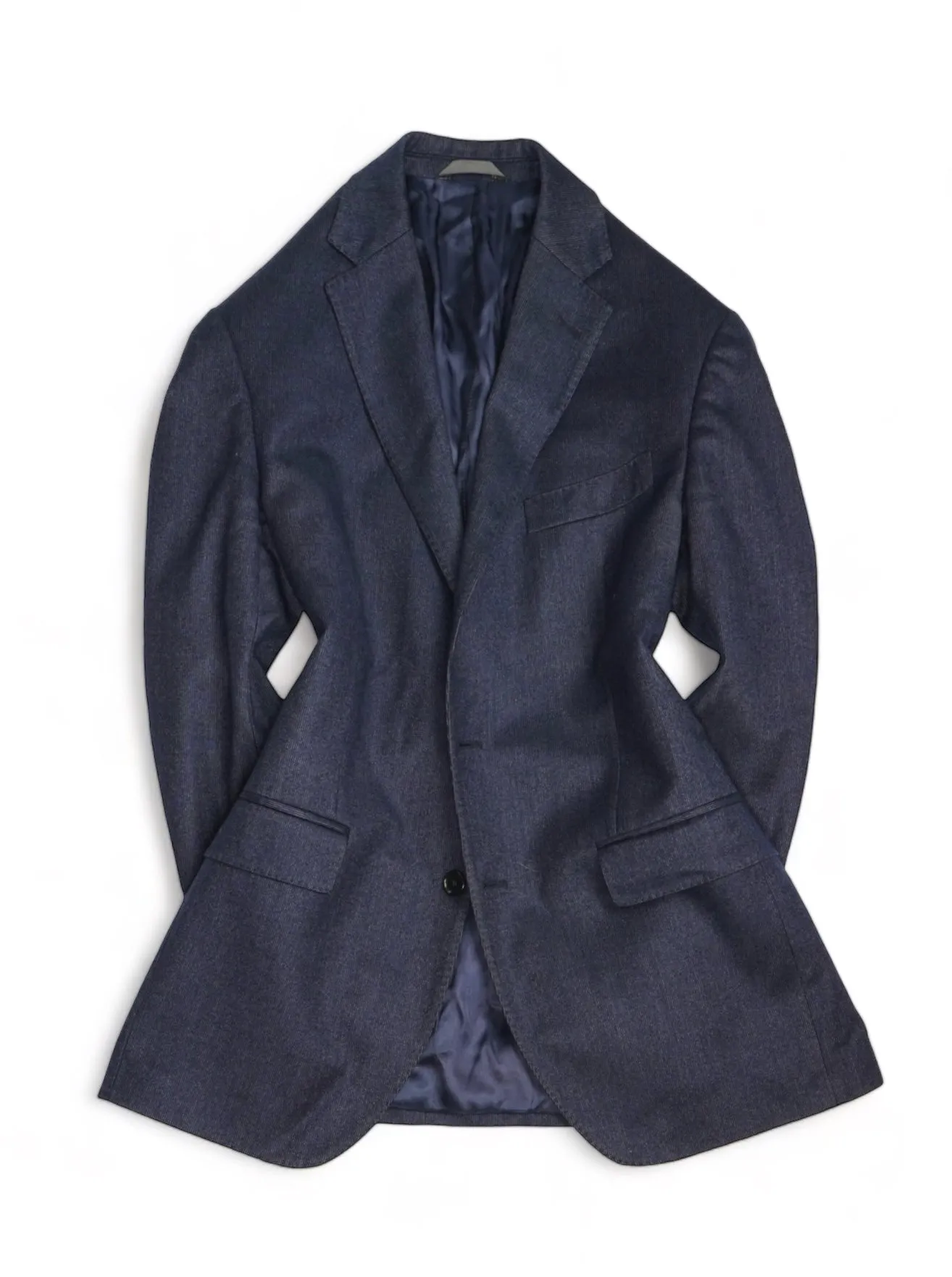 Del Mare - Navy Striped Loro Piana Flannel Wool/Cashmere Sports Jacket 50