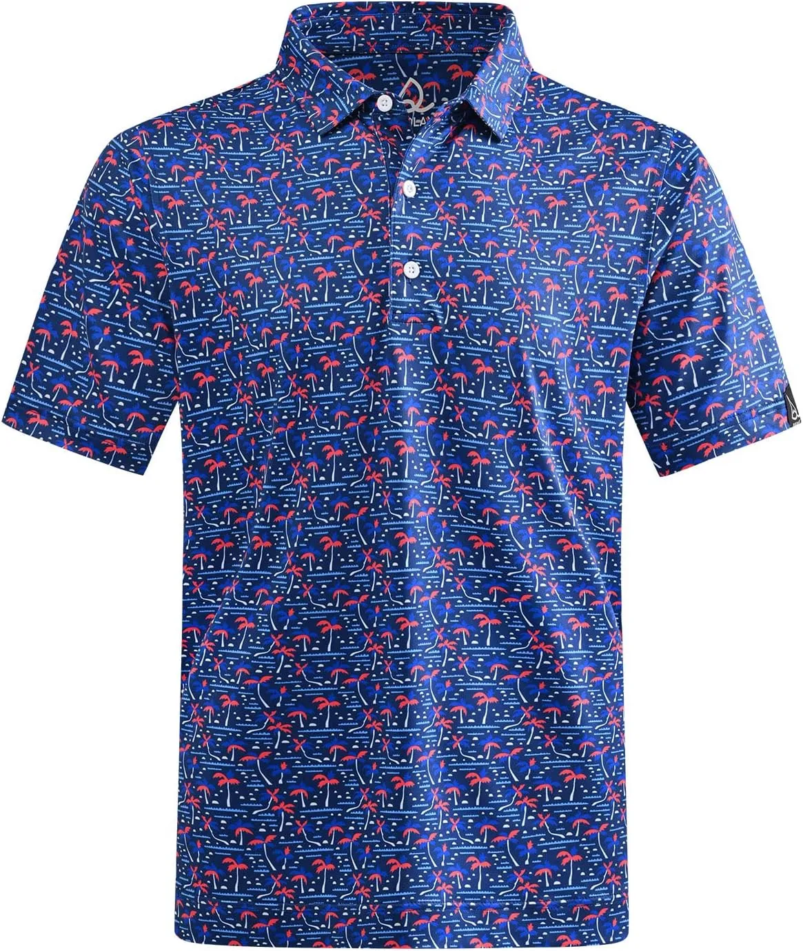 DEOLAX Mens Golf Shirt Fashion Prints Athletic Mens Polo Shirts Short Sleeve Classic Casual Dry Fit Soft Golf Shirts for Men