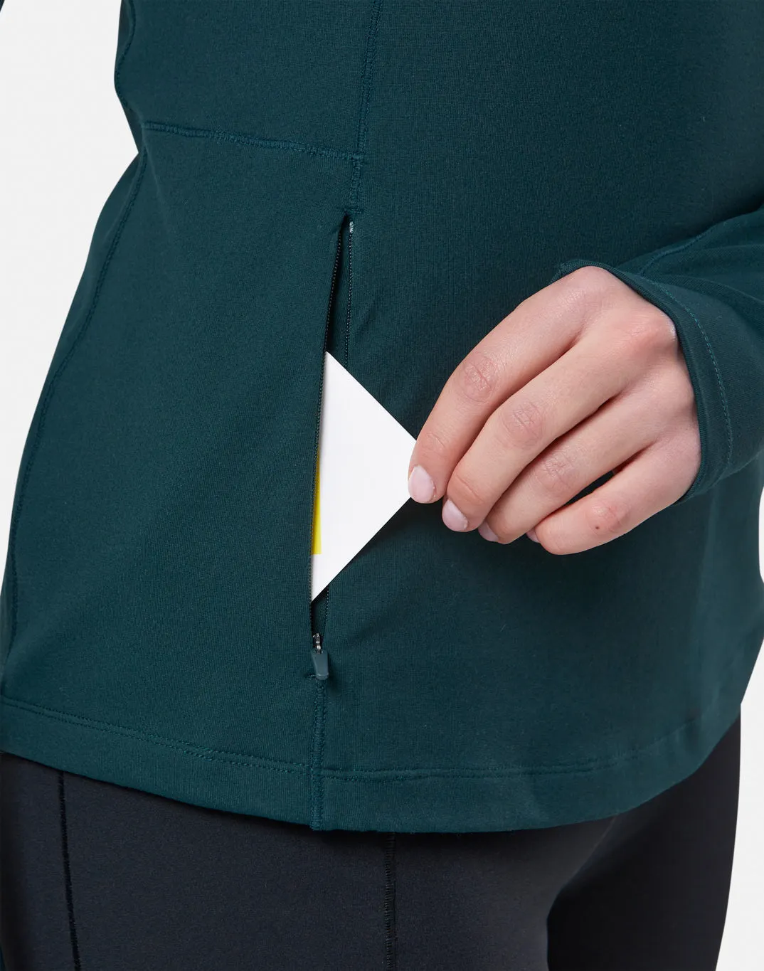 Gym Coffee Womens Relentless 1/4 Zip Moss Green