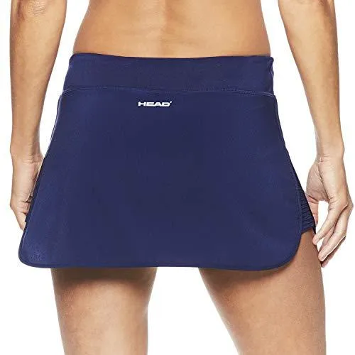 HEAD Women's Athletic Tennis Skort - Performance Training & Running Skirt - Medieval Blue Spike Skort, Small