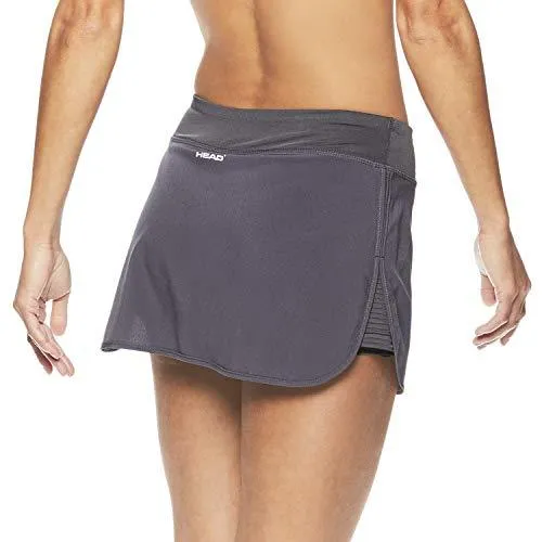 HEAD Women's Athletic Tennis Skort - Performance Training & Running Skirt - Medium Grey Spike Skort, X-Small