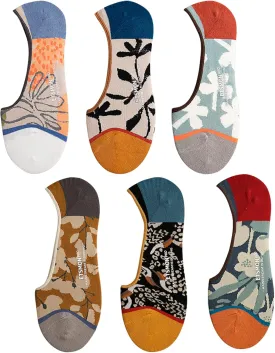 No Show Socks Women Cute Stylish Sneaker Non Slip Flat Boat Line 6 Pairs