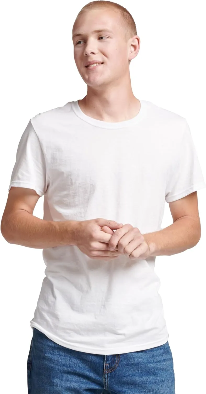 Russell Athletic Men's Dri-Power Cotton Blend Short Sleeve Tees, Moisture Wicking, Odor Protection, UPF 30 , Sizes S-4x
