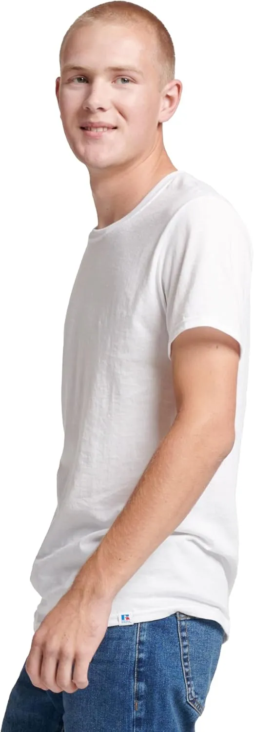 Russell Athletic Men's Dri-Power Cotton Blend Short Sleeve Tees, Moisture Wicking, Odor Protection, UPF 30 , Sizes S-4x