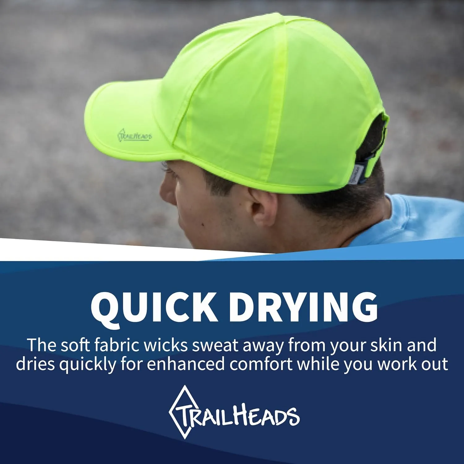 TrailHeads Men??s Running Hat with UV Protection | Quick Dry Sports Hats for Men | UPF 50 Hats | Summer Hats for Men